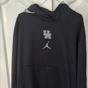 Jordan Black Hoodie with Gray Logo